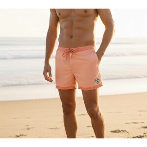 Vans Joel Tudor Collection Boardshorts Swim Trunks XL Orange On Orange Retro